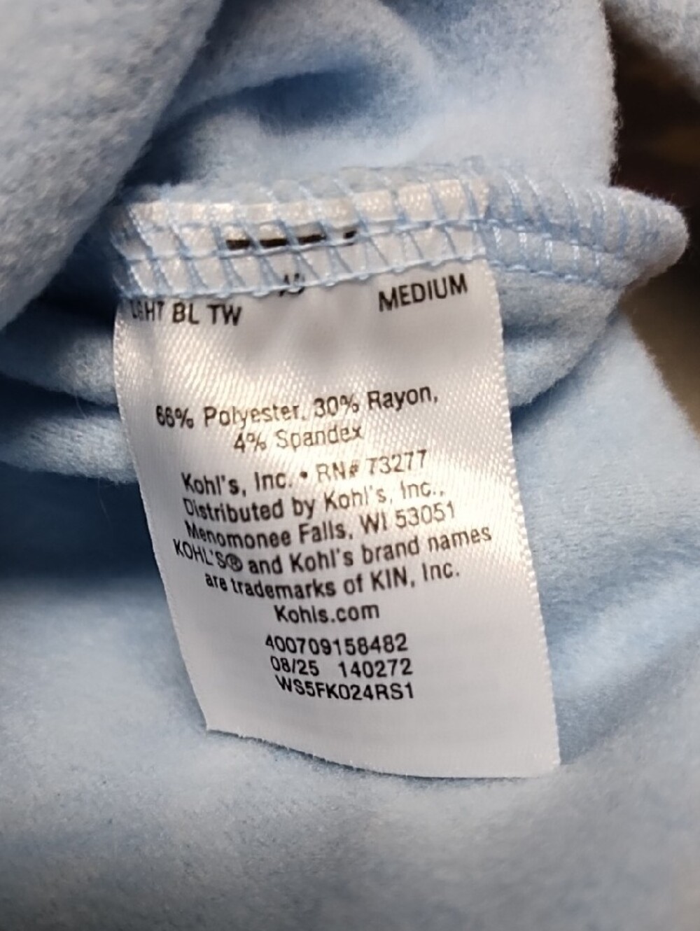 Sonoma Light Blue Women's Super Soft And Stretchy Button-Front Fleece Shirt - Picture 4 of 4